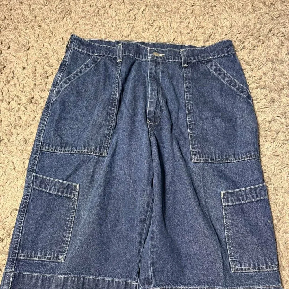 Vintage Y2K Polo Jean Company Baggy Jorts 34 Pocket Embroidered Jean Shorts